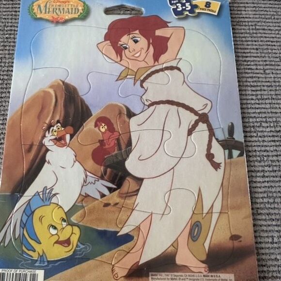 Disney NWT Y2K Vintage Little Mermaid puzzle Ariel, Flounder,‎ Scuttle, Ages 3-5 - Picture 2 of 7
